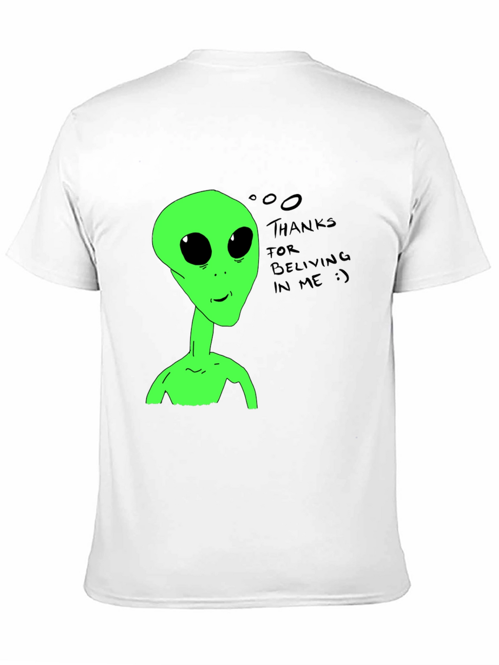 Alien Believer T-Shirt - Black Cotton Tee