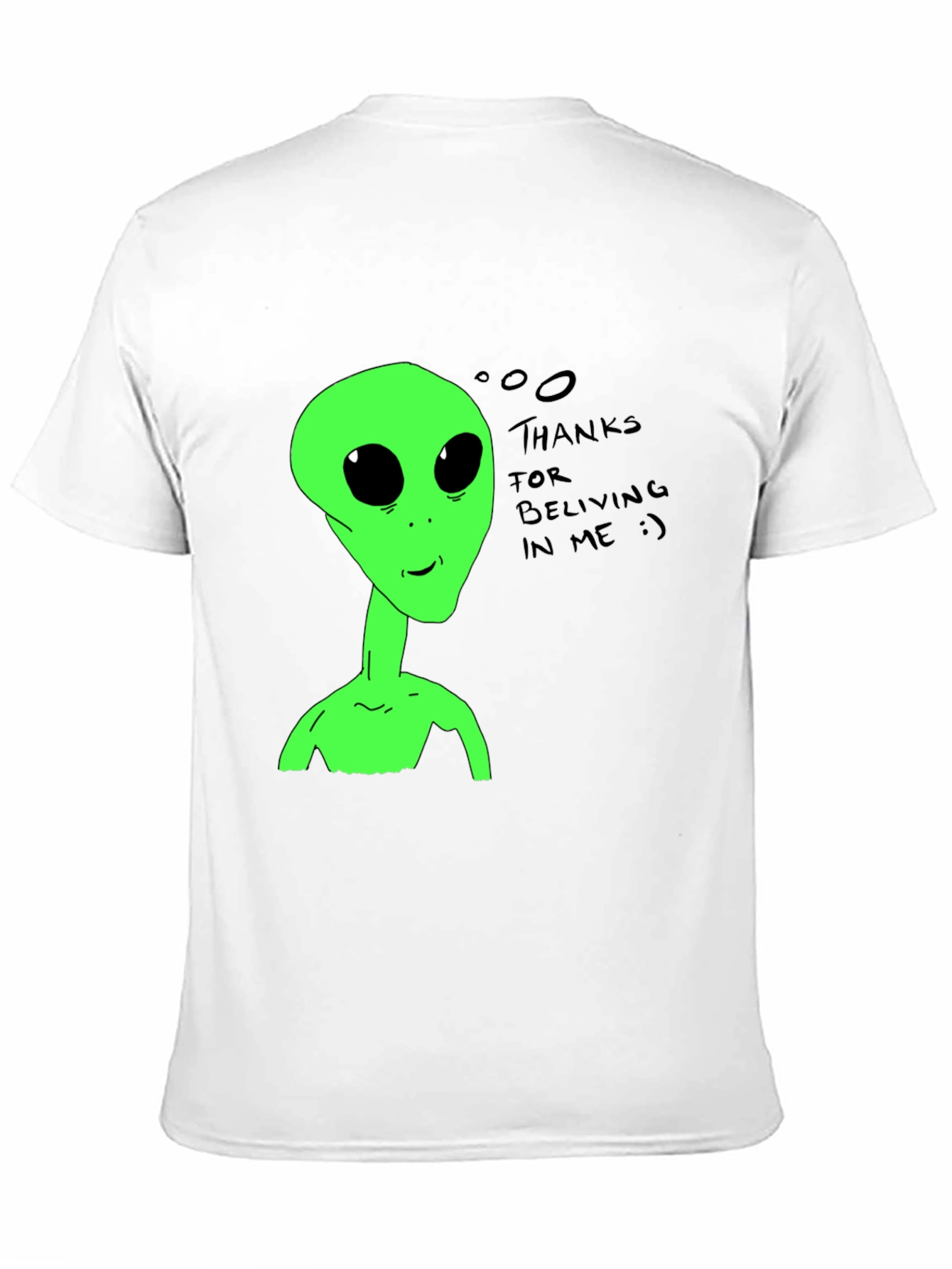 Alien Believer T-Shirt - Black Cotton Tee