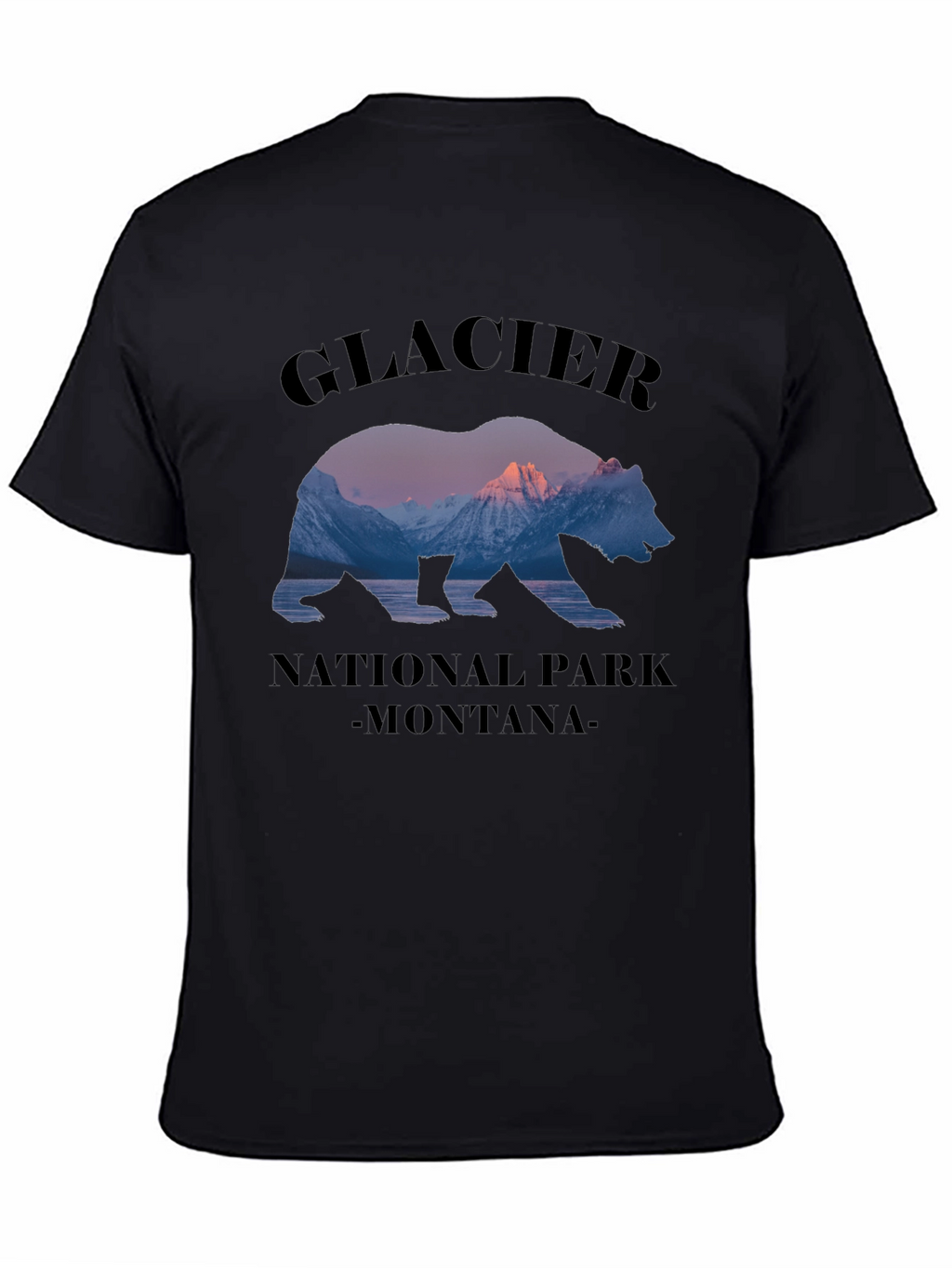 Glacier National Park Montana Bear Graphic T-Shirt