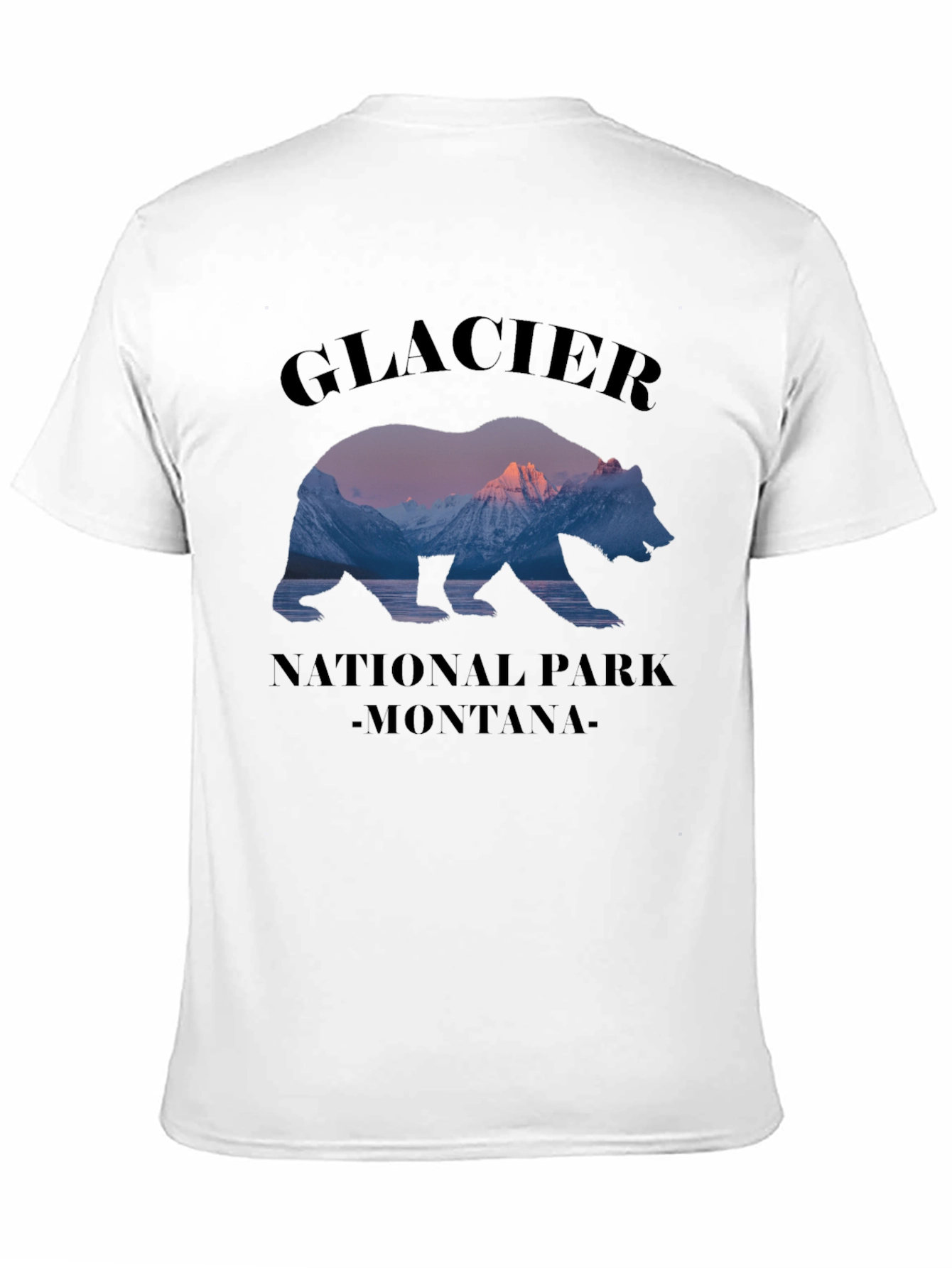 Glacier National Park Montana Bear Graphic T-Shirt