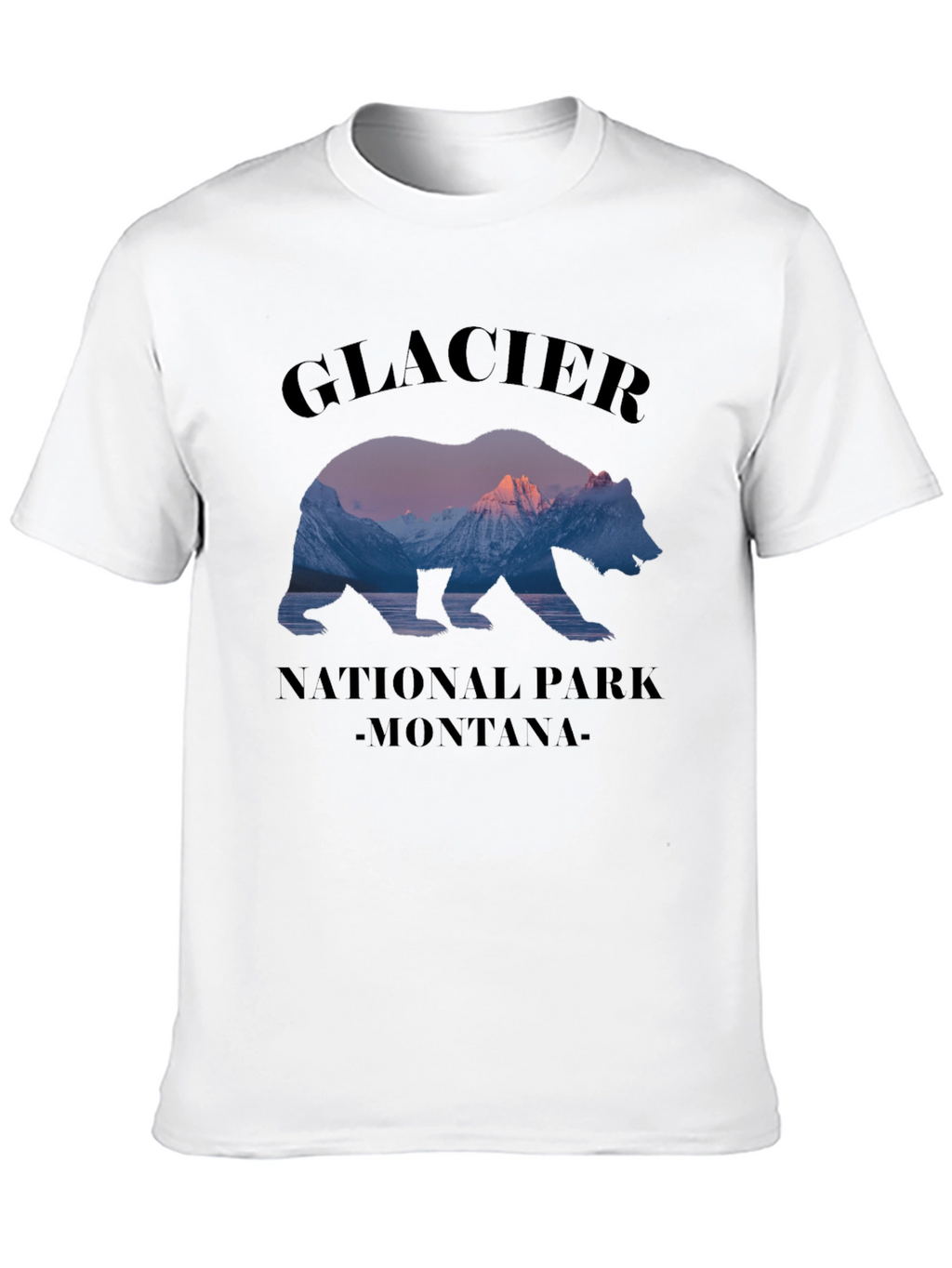 Glacier National Park Montana Bear Graphic T-Shirt