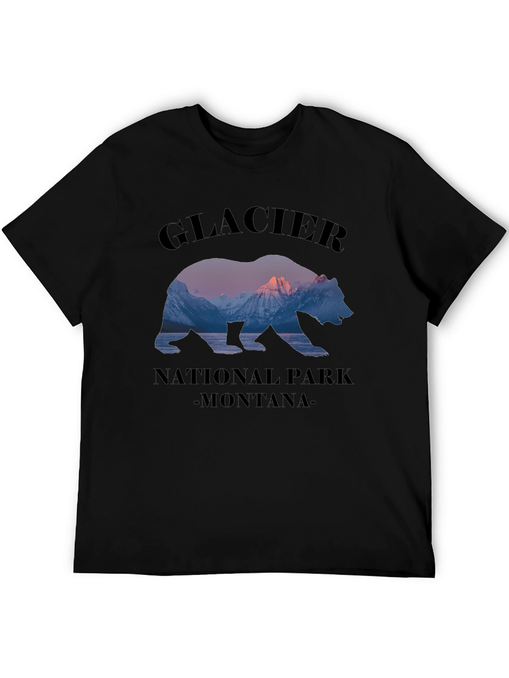 Glacier National Park Montana Bear Graphic T-Shirt