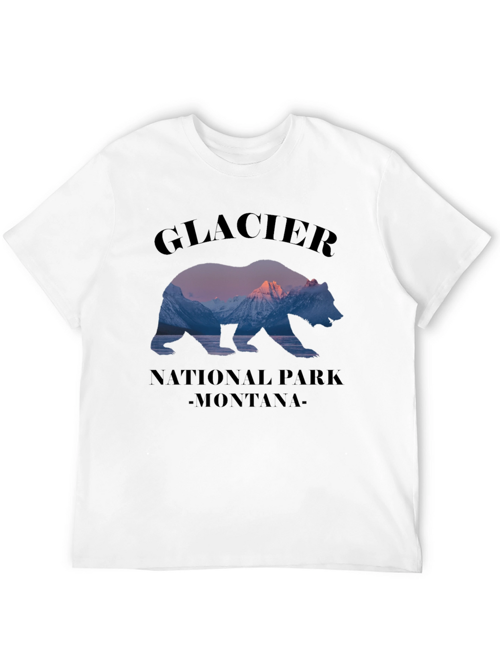 Glacier National Park Montana Bear Graphic T-Shirt