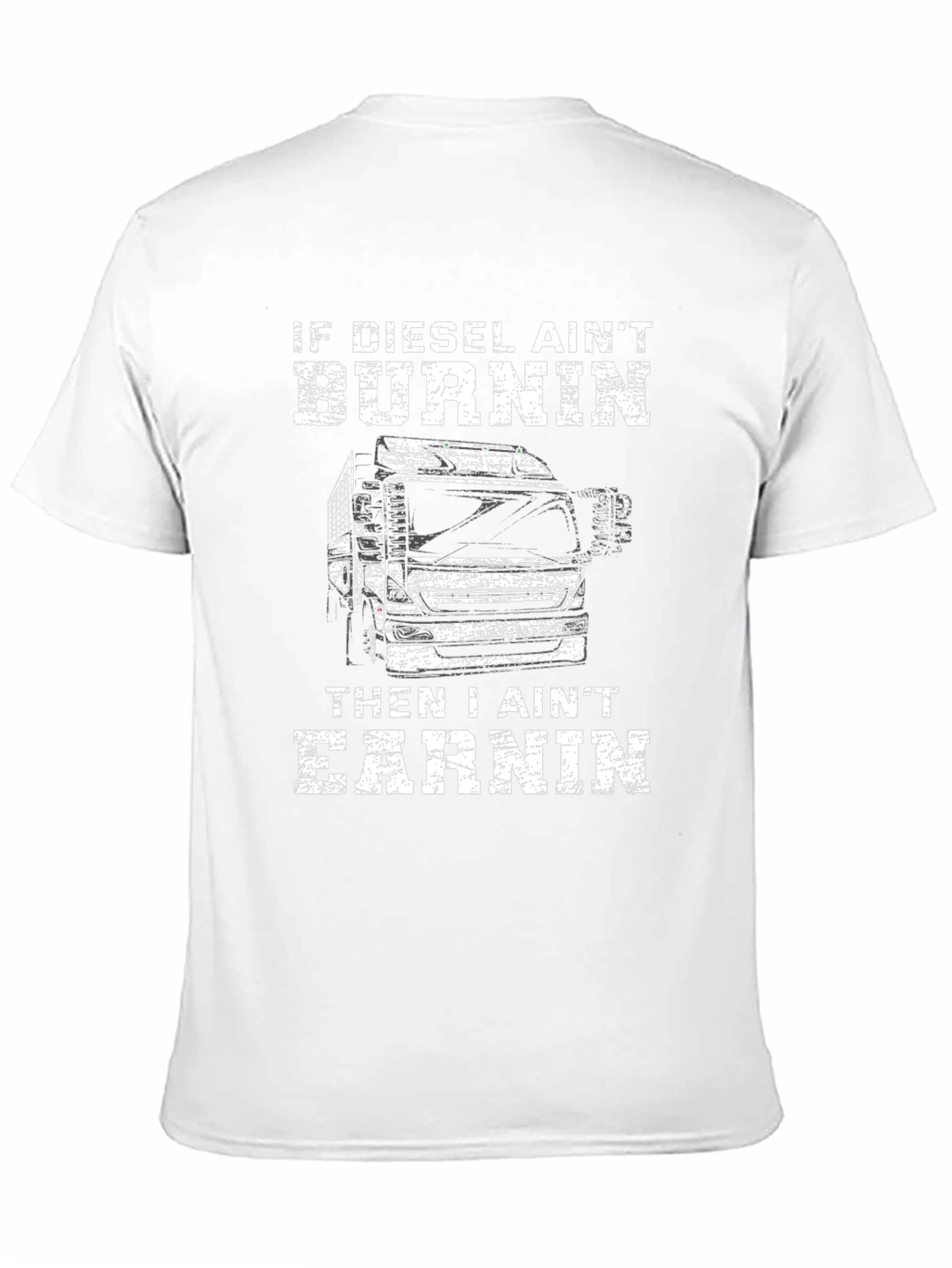 Diesel Burnin Trucker Tee - Black Graphic T-Shirt