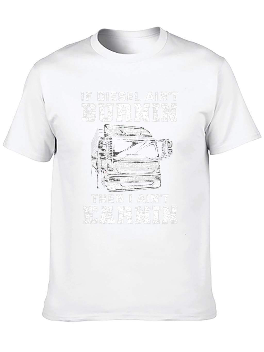 Diesel Burnin Trucker Tee - Black Graphic T-Shirt
