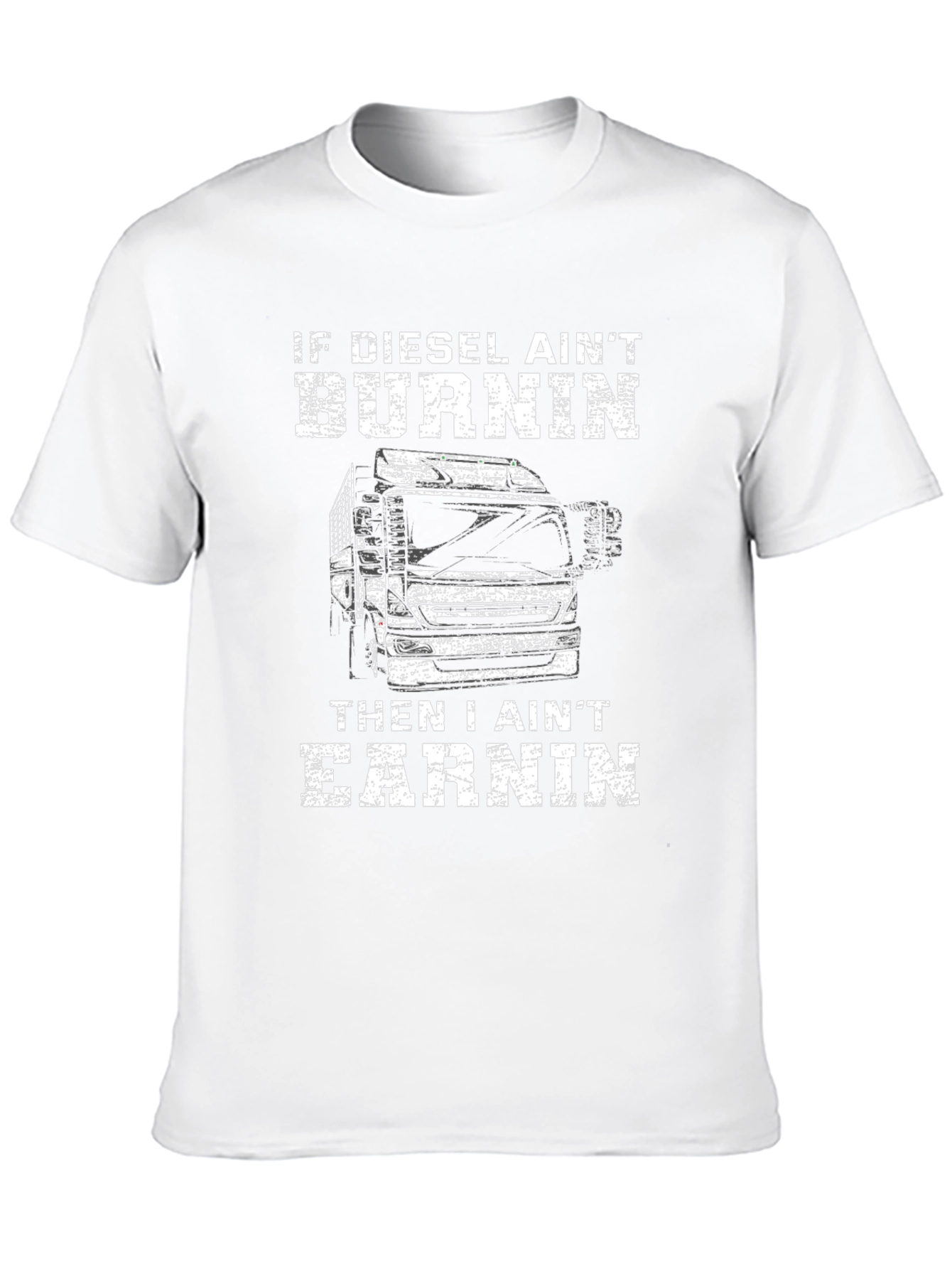Diesel Burnin Trucker Tee - Black Graphic T-Shirt