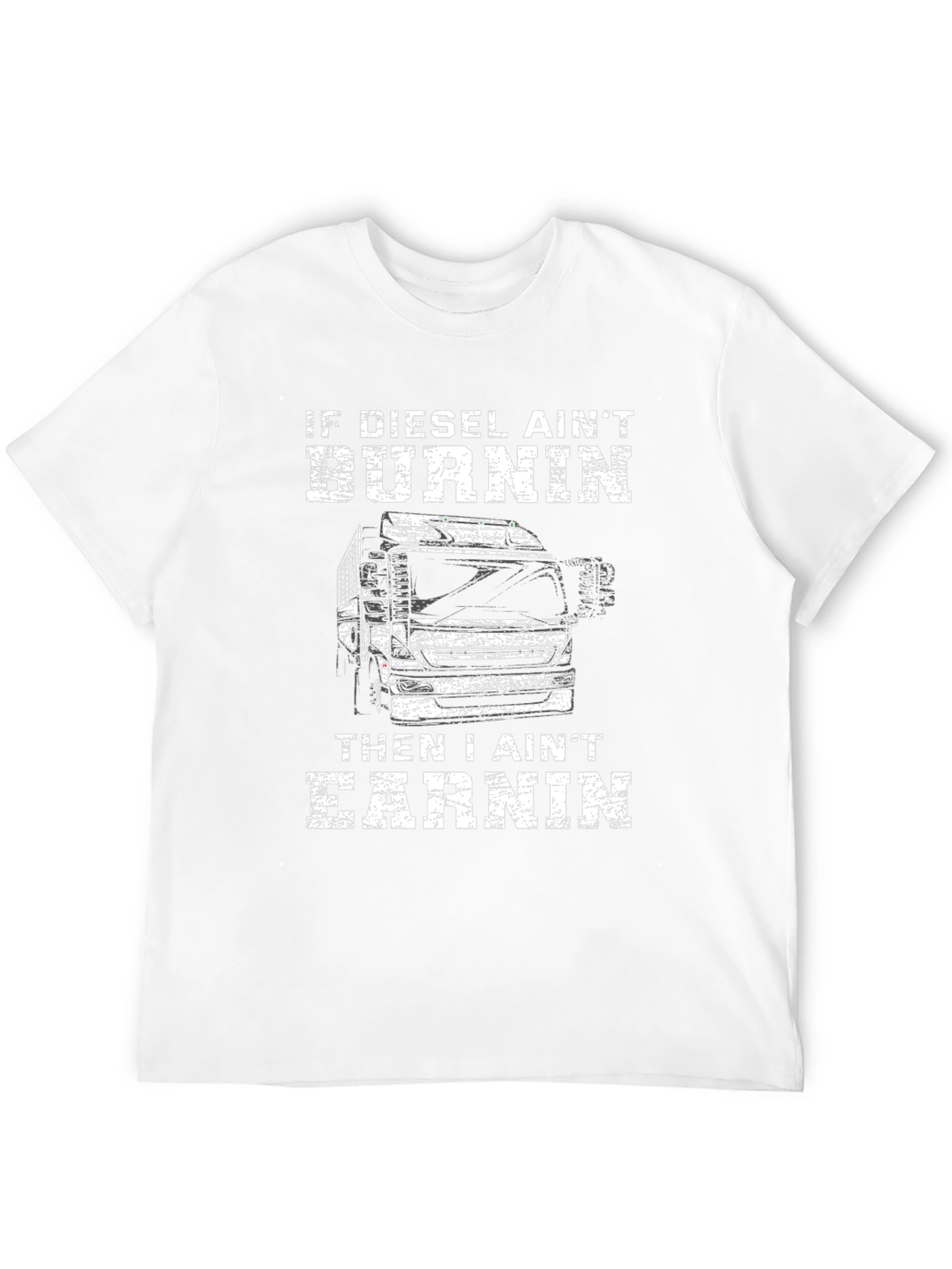 Diesel Burnin Trucker Tee - Black Graphic T-Shirt