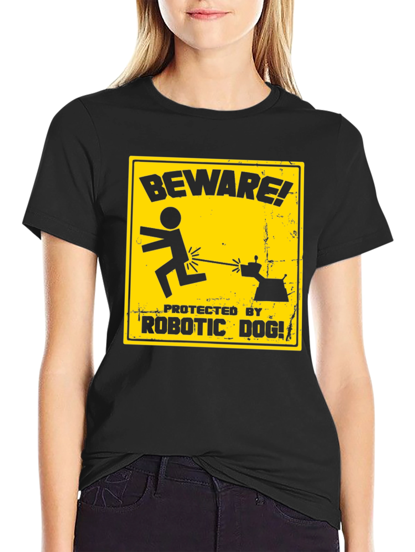 Beware Robotic Dog Graphic Tee