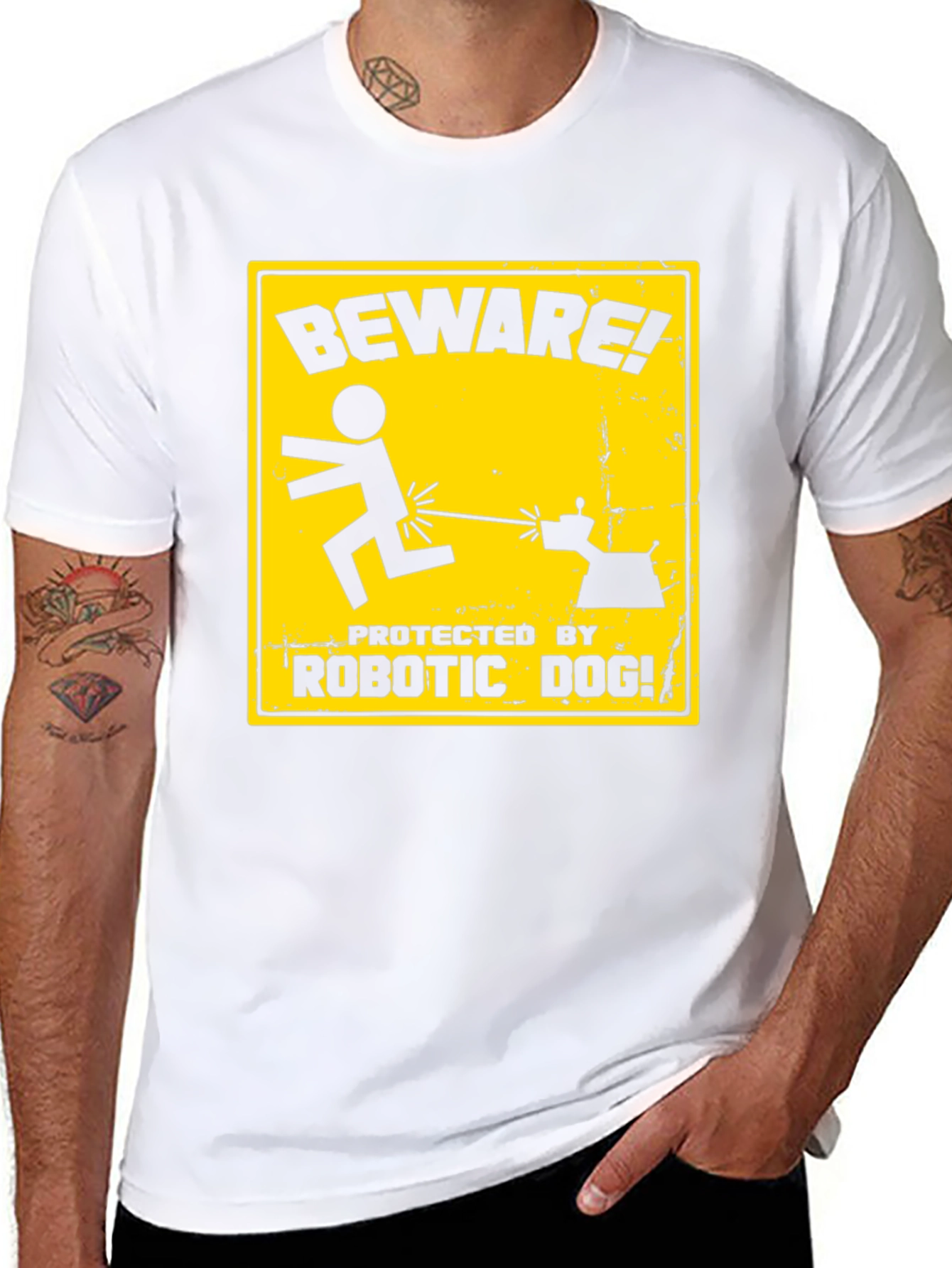 Beware Robotic Dog Graphic Tee