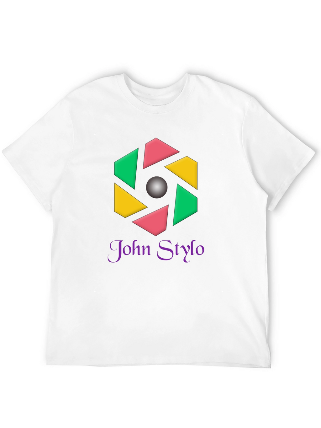 Stylish Black T-Shirt with Geometric Logo
