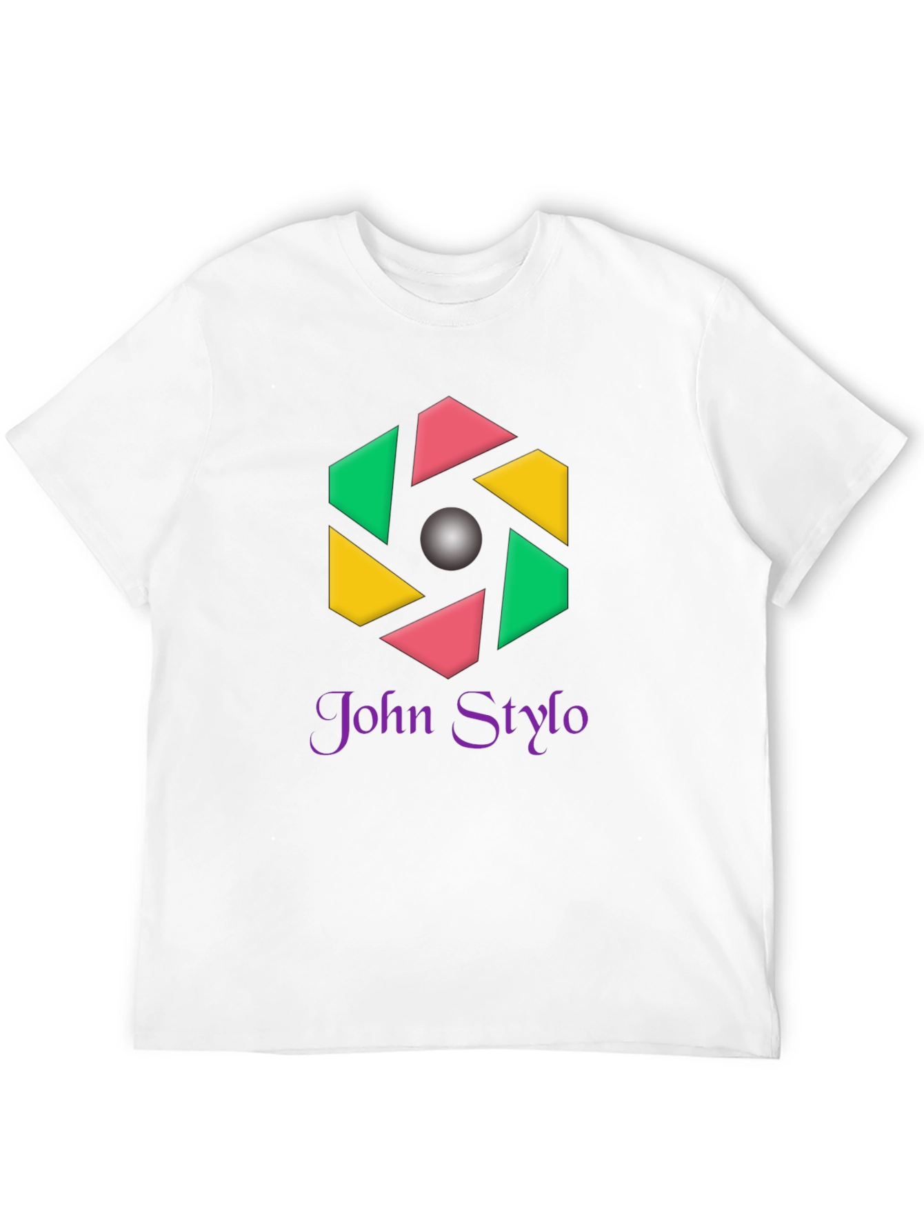 Stylish Black T-Shirt with Geometric Logo