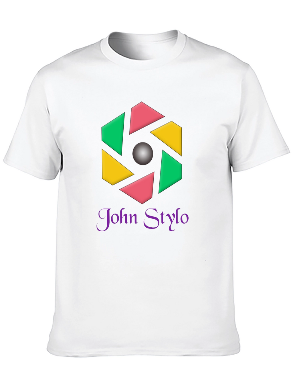 Stylish Black T-Shirt with Geometric Logo