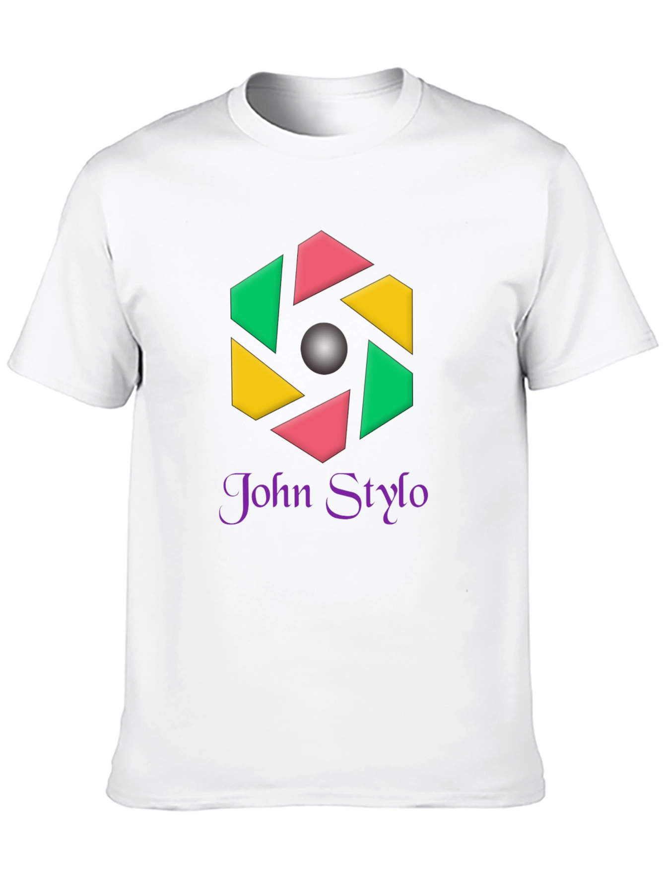 Stylish Black T-Shirt with Geometric Logo