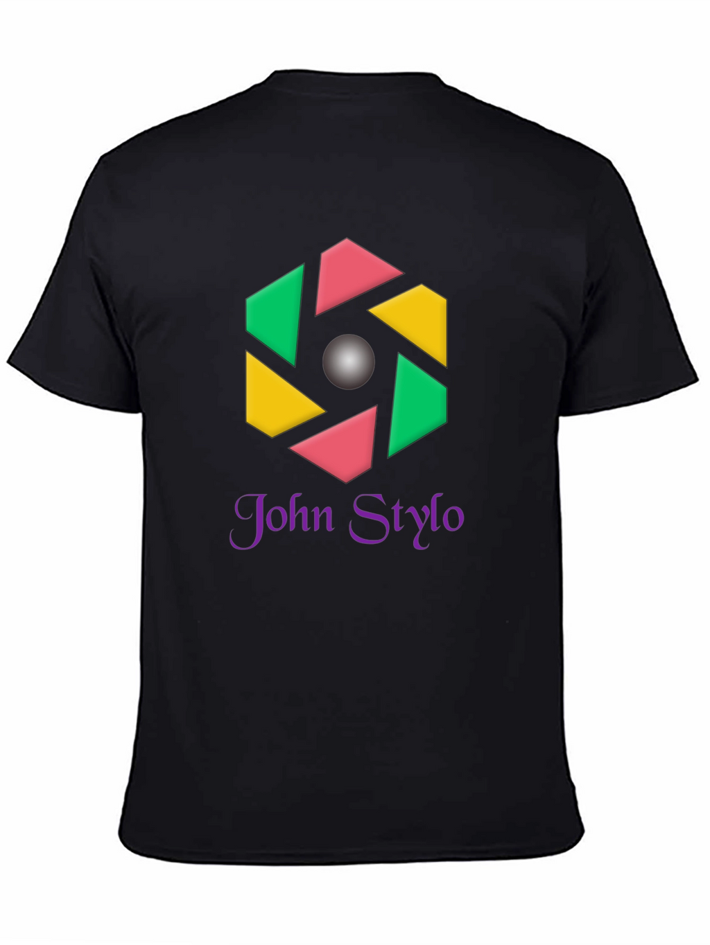Stylish Black T-Shirt with Geometric Logo