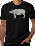 Rhino Graphic Tee - Cool Animal Print T-Shirt