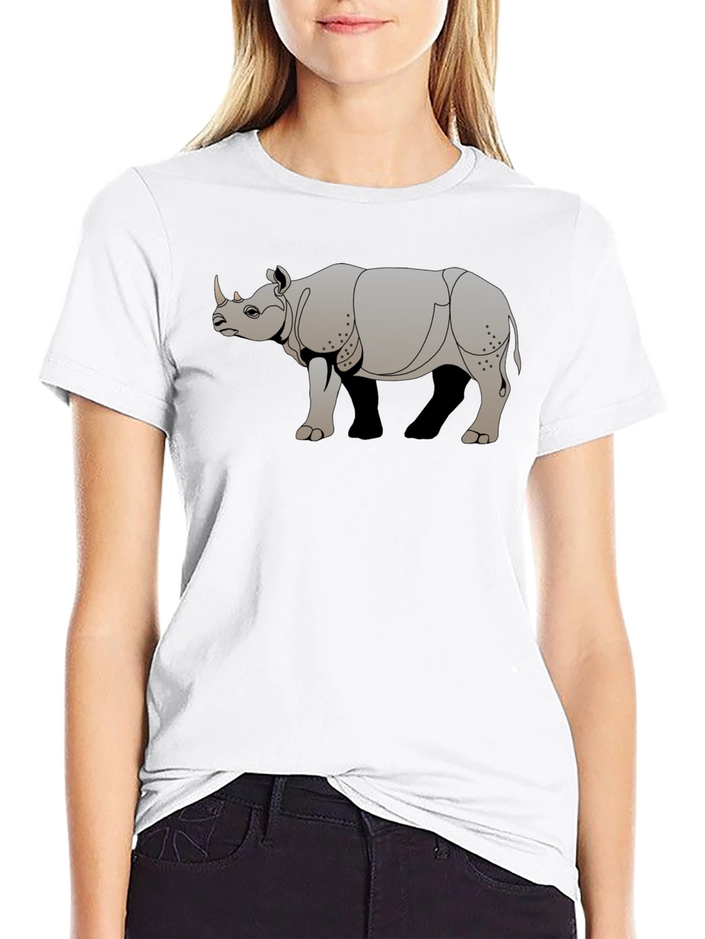 Rhino Graphic Tee - Cool Animal Print T-Shirt