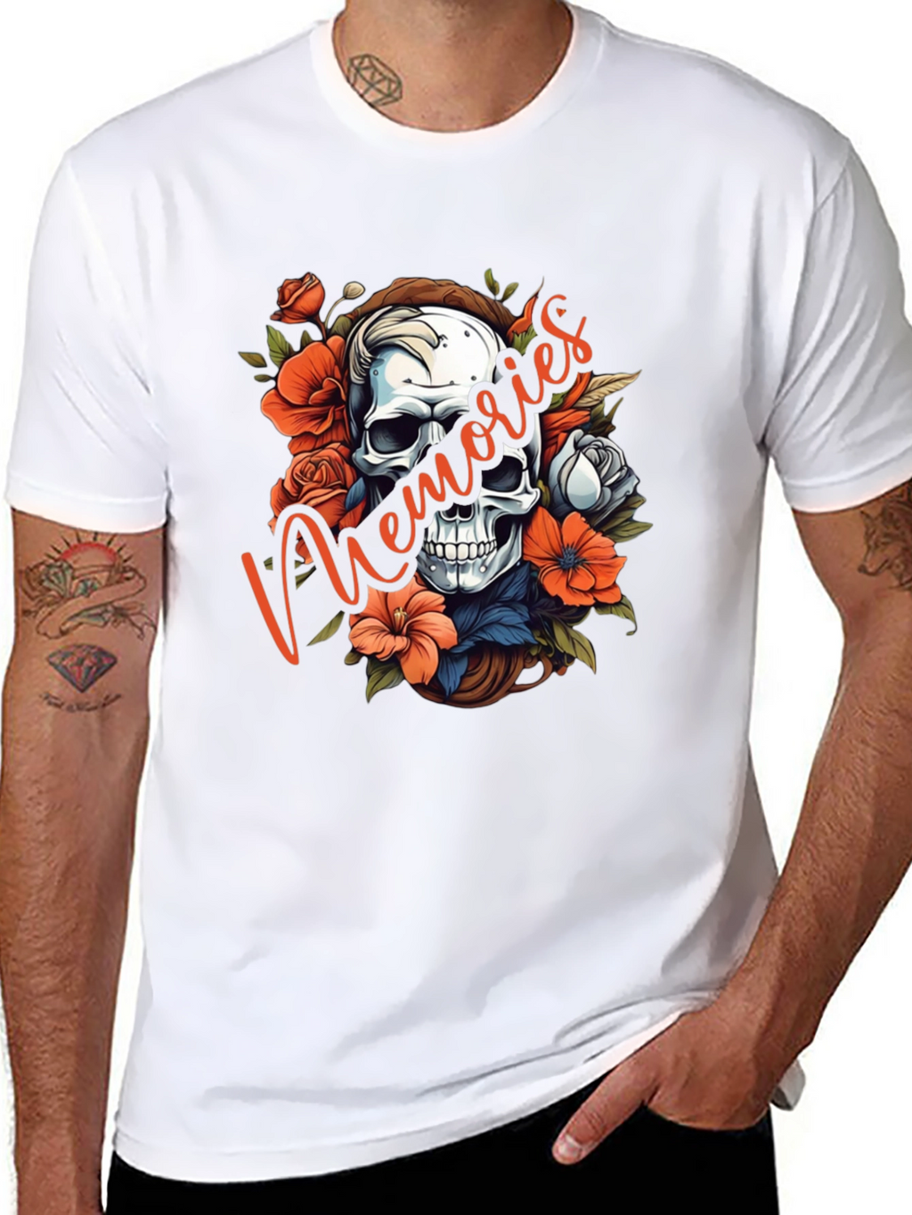 Floral Skull Memories T-Shirt