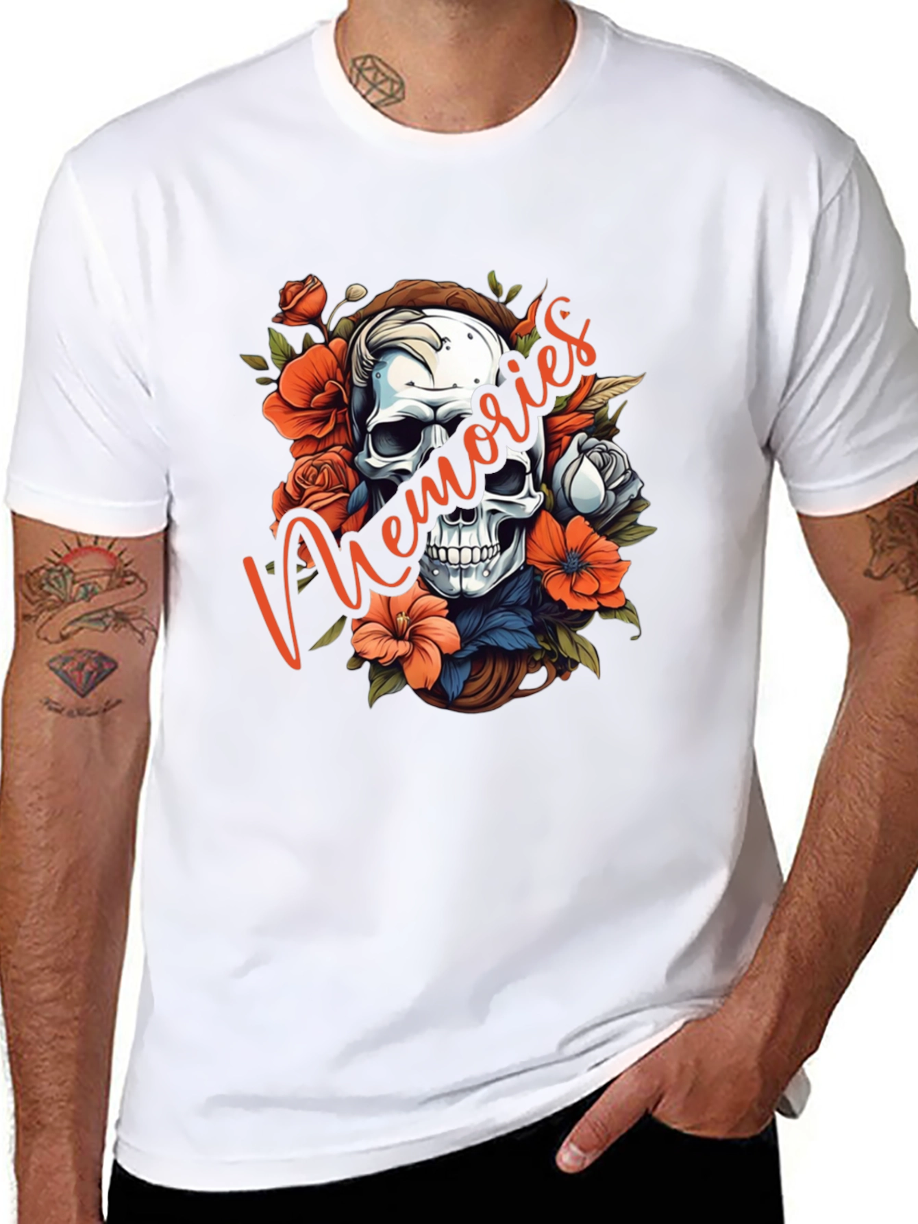 Floral Skull Memories T-Shirt