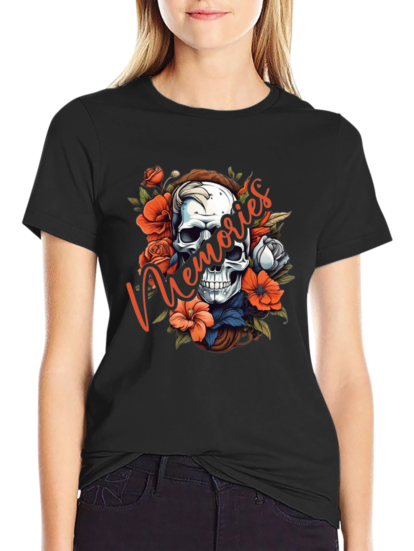 Floral Skull Memories T-Shirt