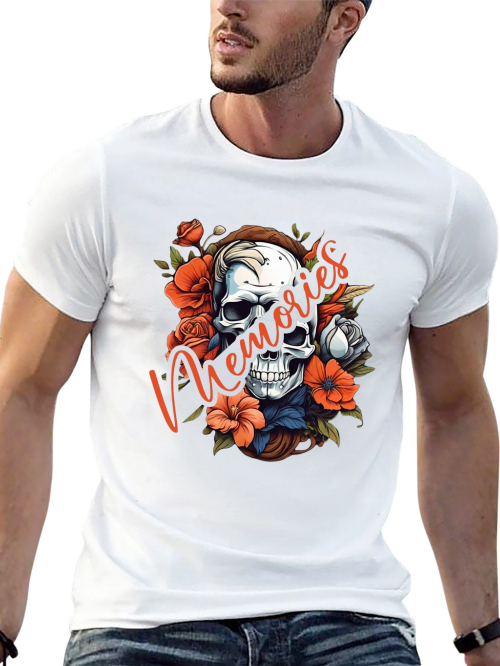 Floral Skull Memories T-Shirt
