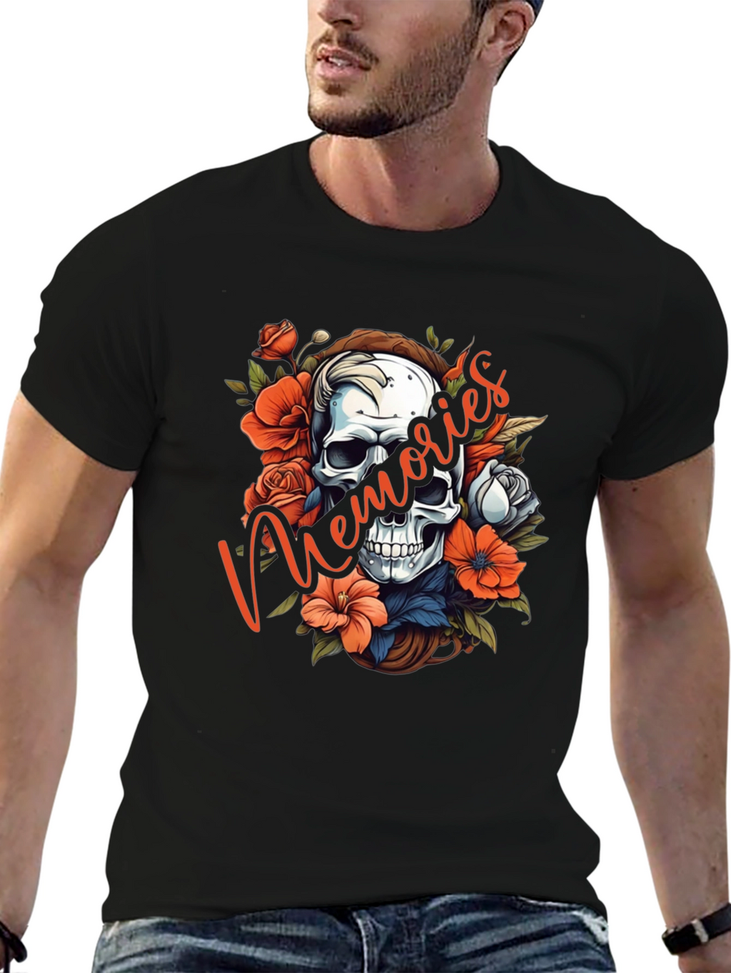Floral Skull Memories T-Shirt