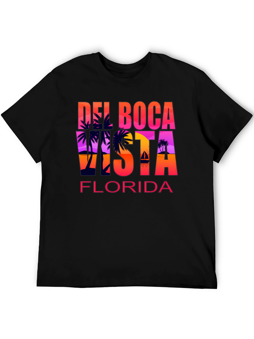Del Boca Vista Florida T-Shirt - Black