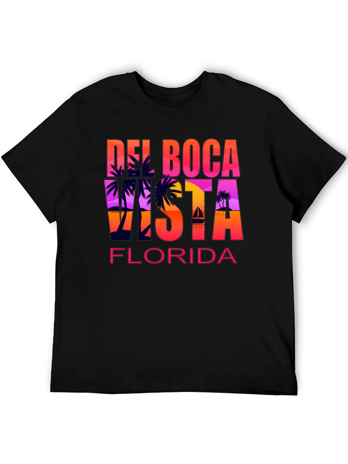 Del Boca Vista Florida T-Shirt - Black