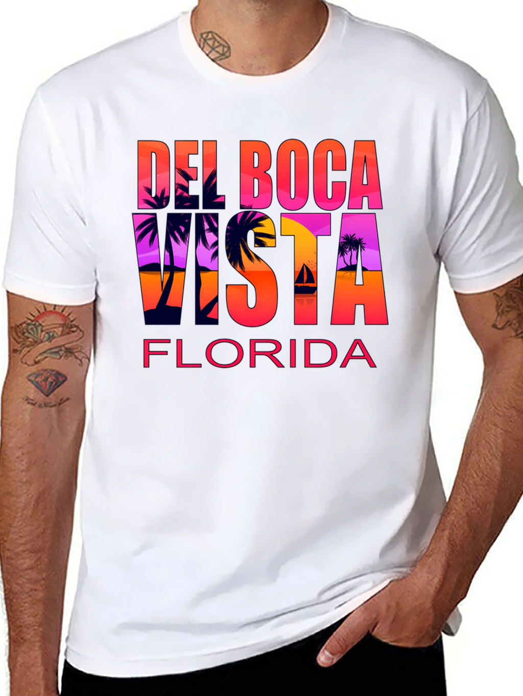 Del Boca Vista Florida T-Shirt - Black