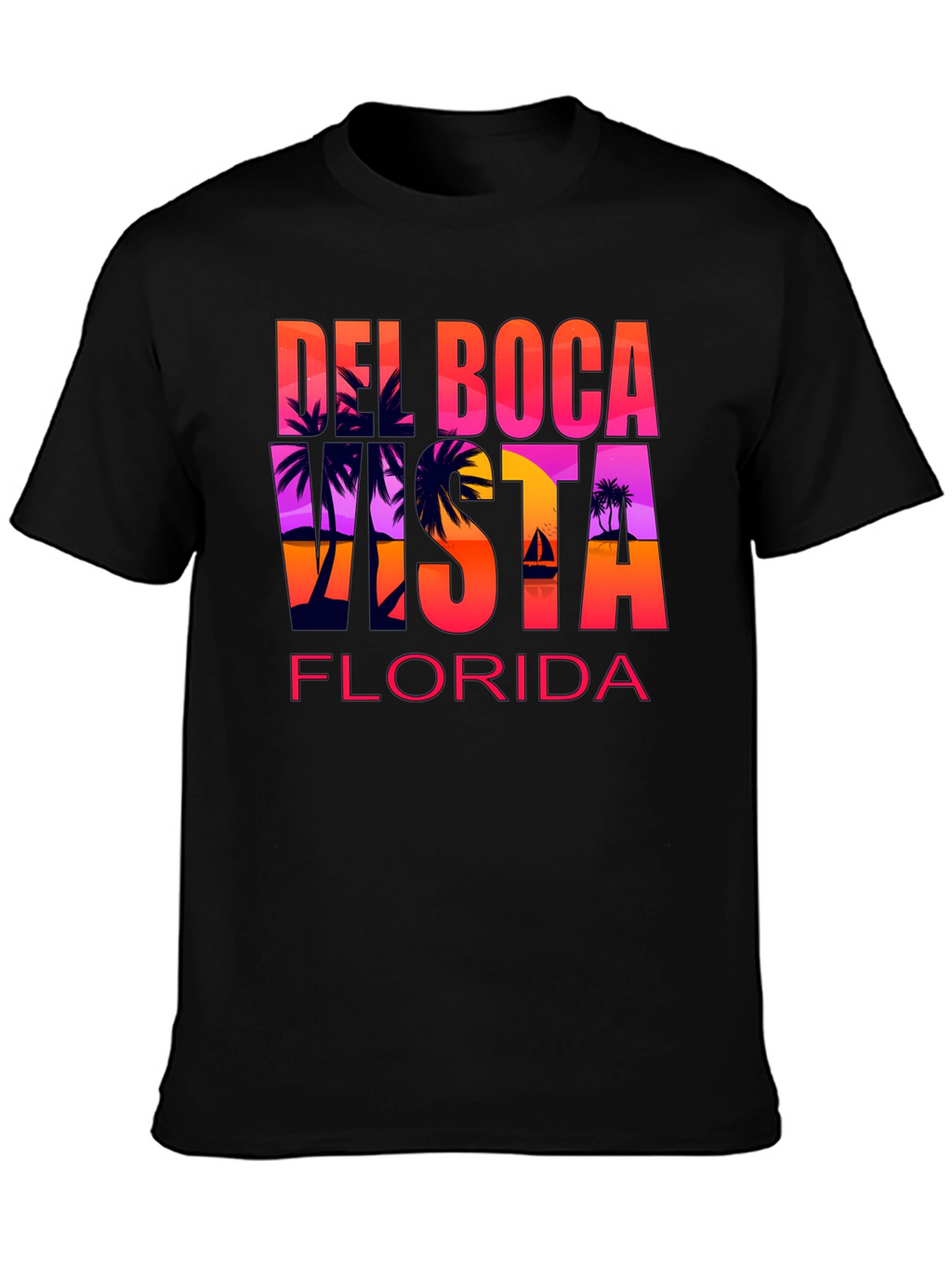 Del Boca Vista Florida T-Shirt - Black