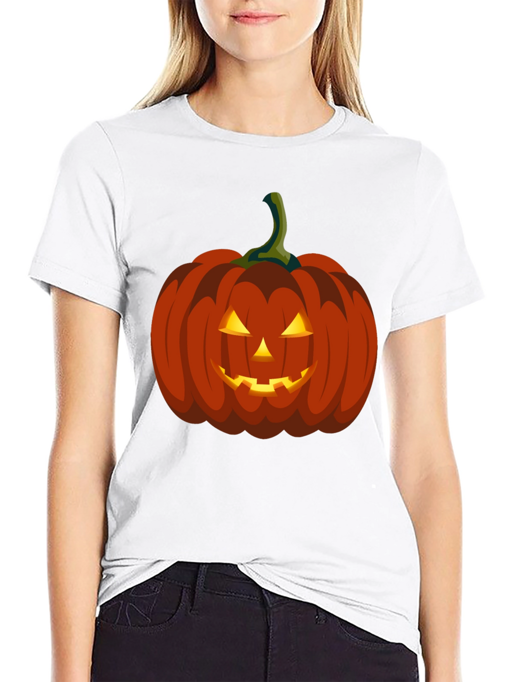 Halloween Pumpkin Graphic Tee - Spooky Season Apparel