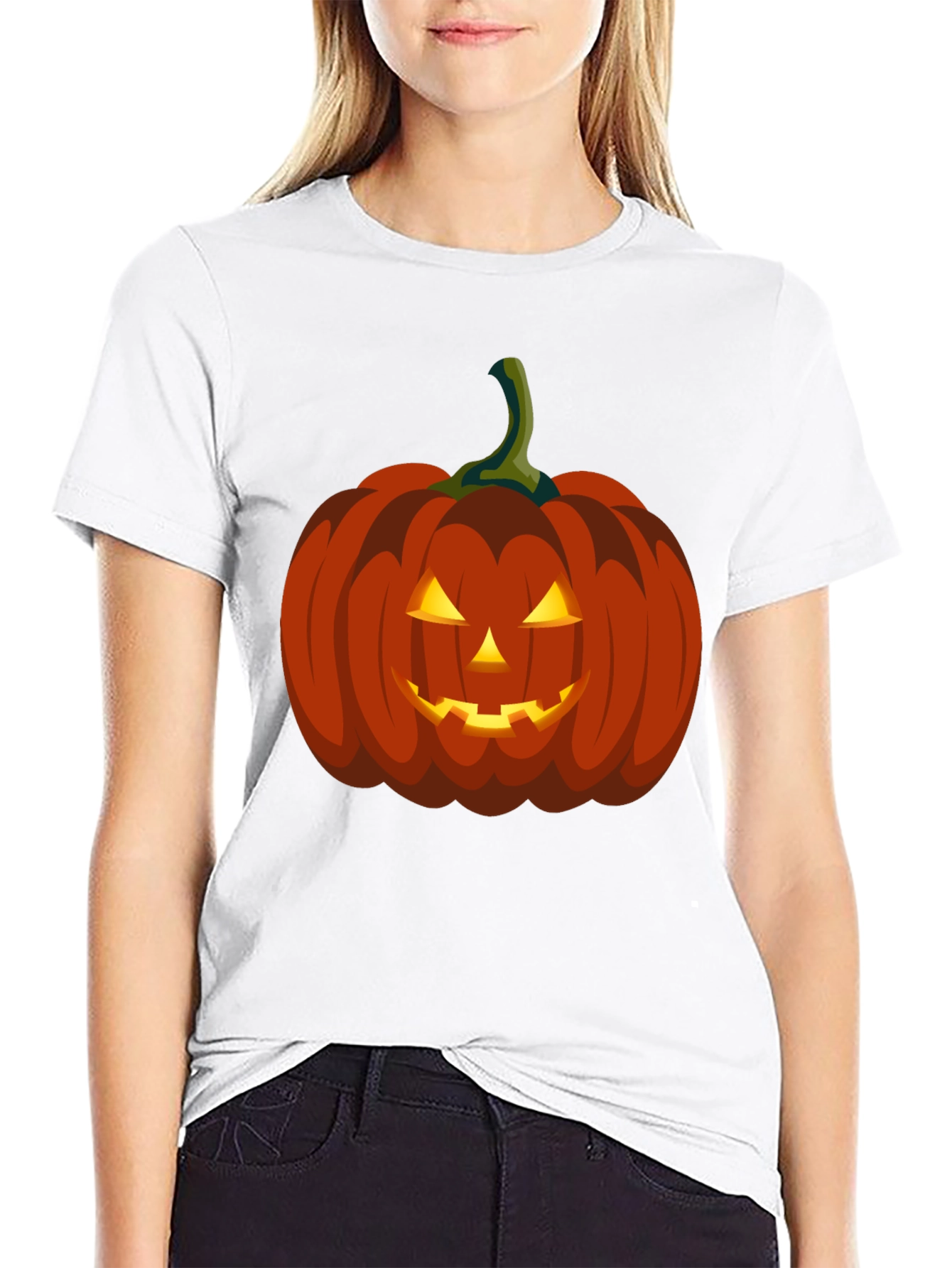 Halloween Pumpkin Graphic Tee - Spooky Season Apparel