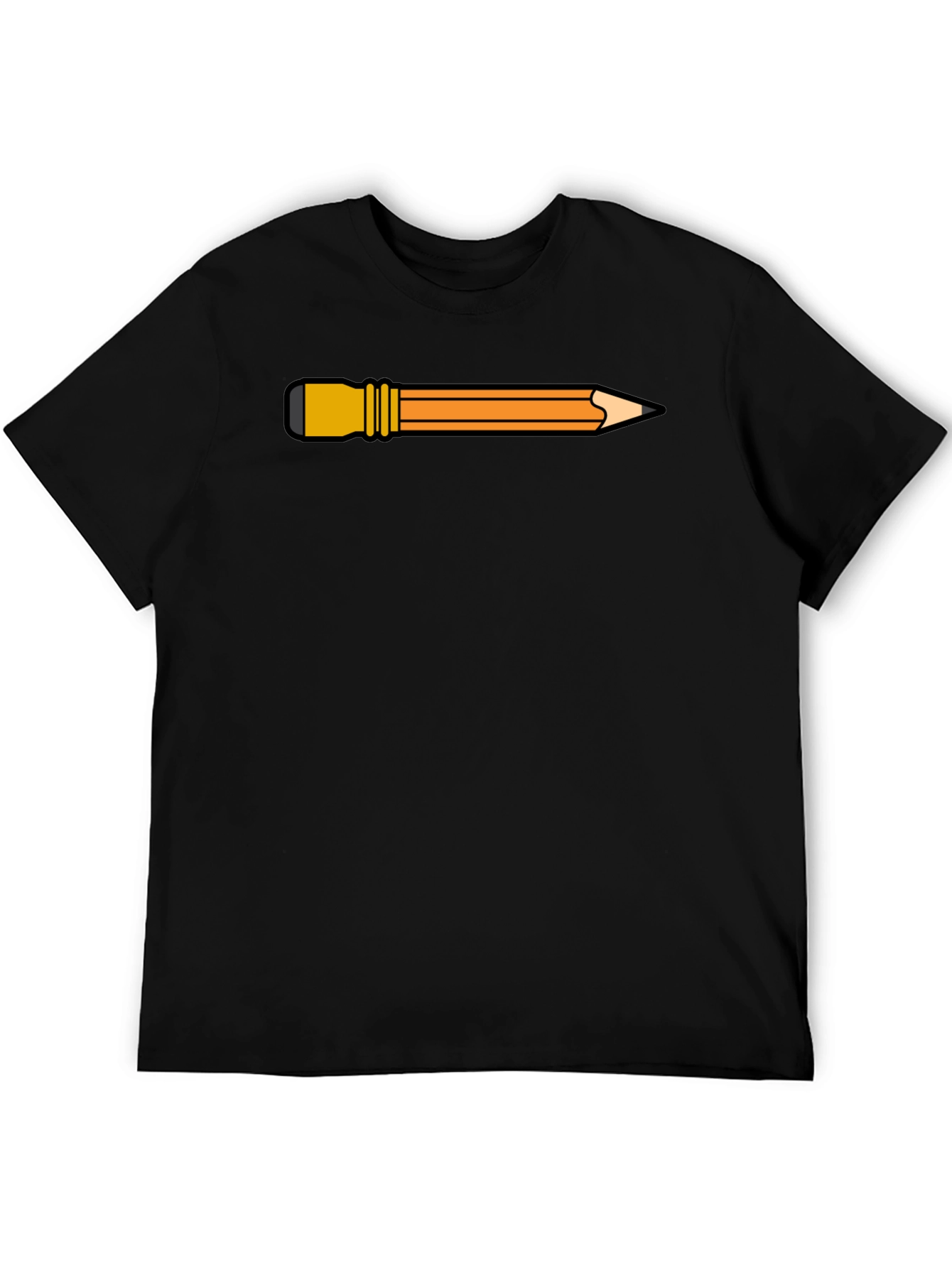 Pencil Graphic Black Tee - Creative Style