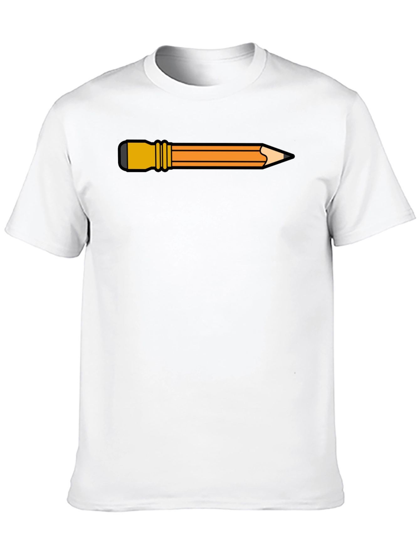 Pencil Graphic Black Tee - Creative Style