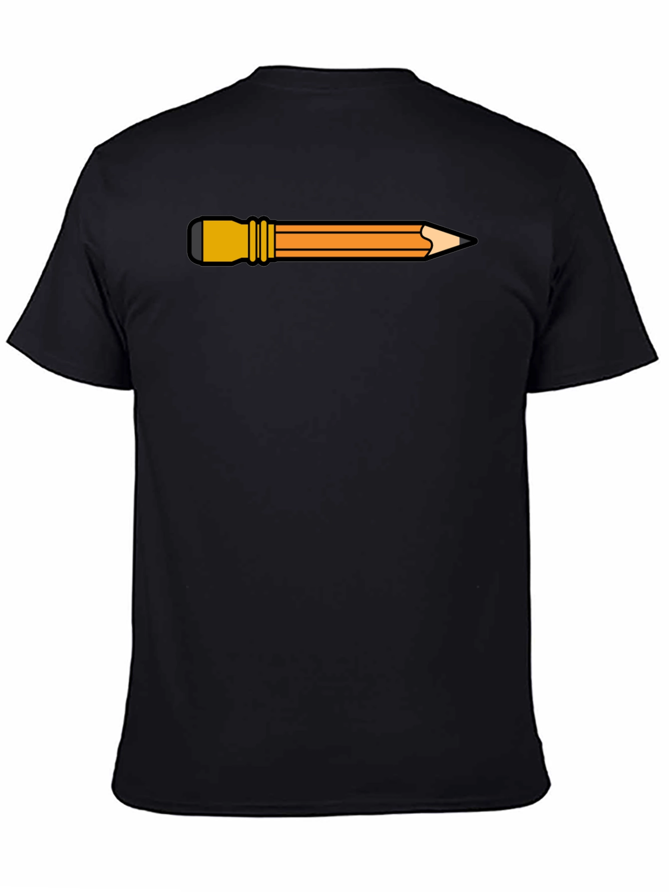 Pencil Graphic Black Tee - Creative Style