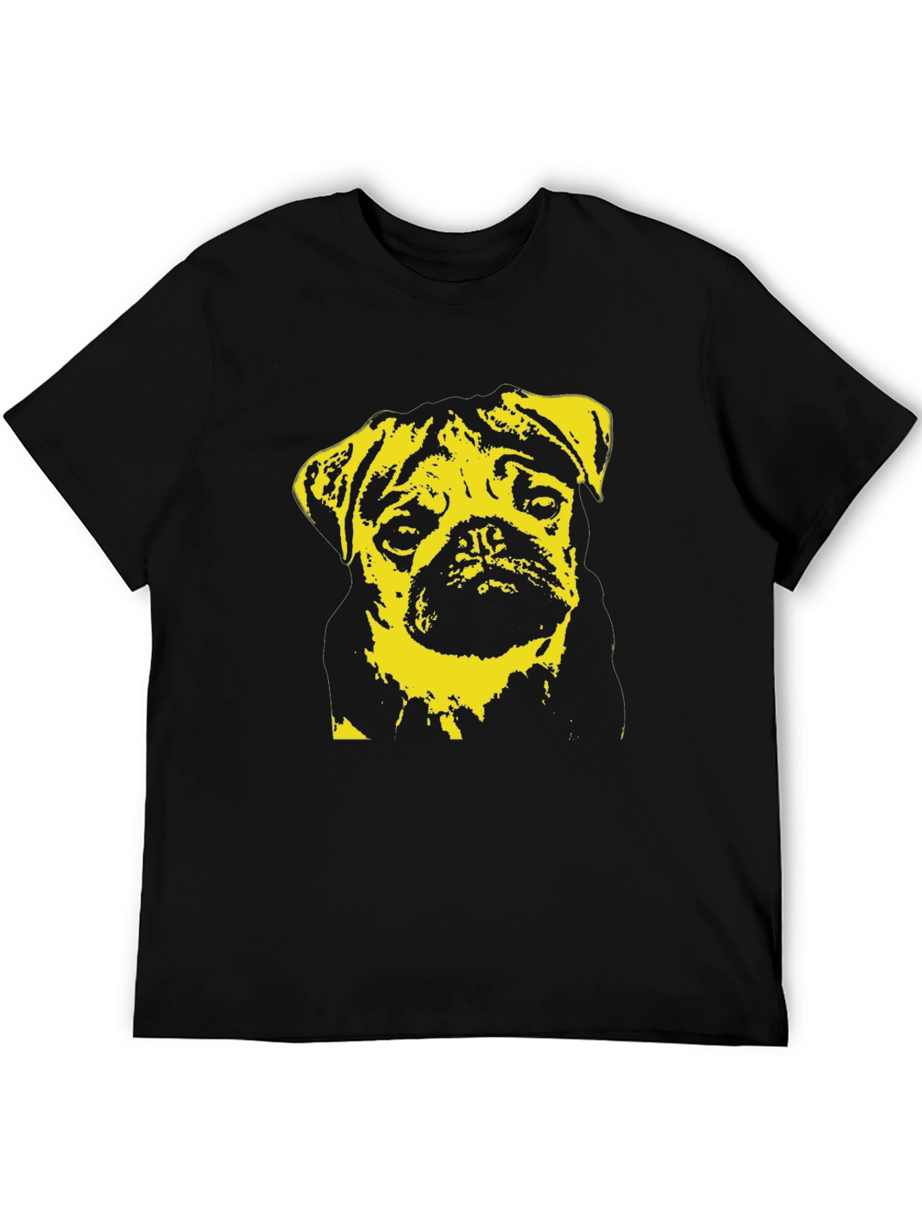 Pug Portrait Graphic Tee - Trendy Dog Lover Shirt