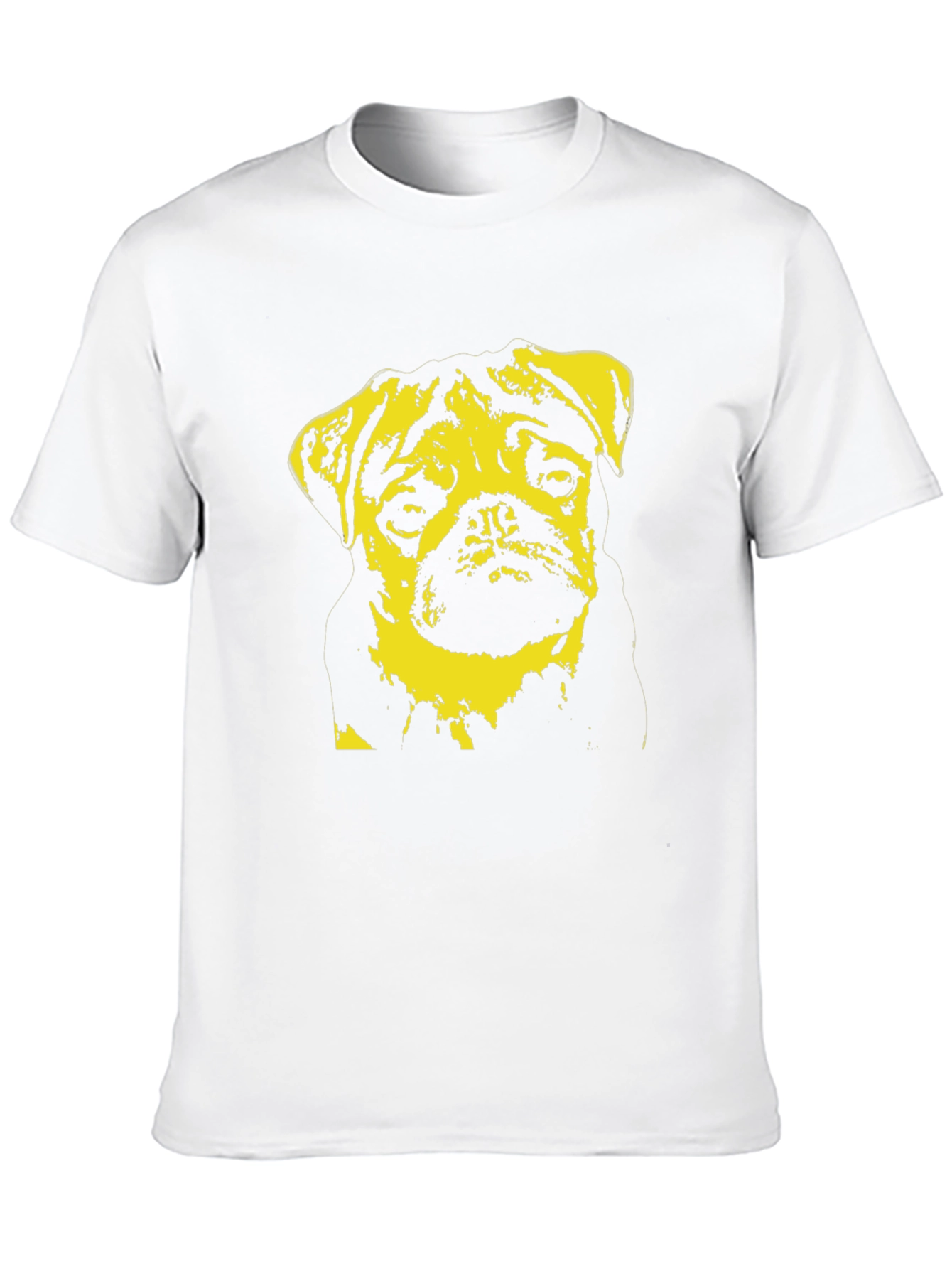 Pug Portrait Graphic Tee - Trendy Dog Lover Shirt