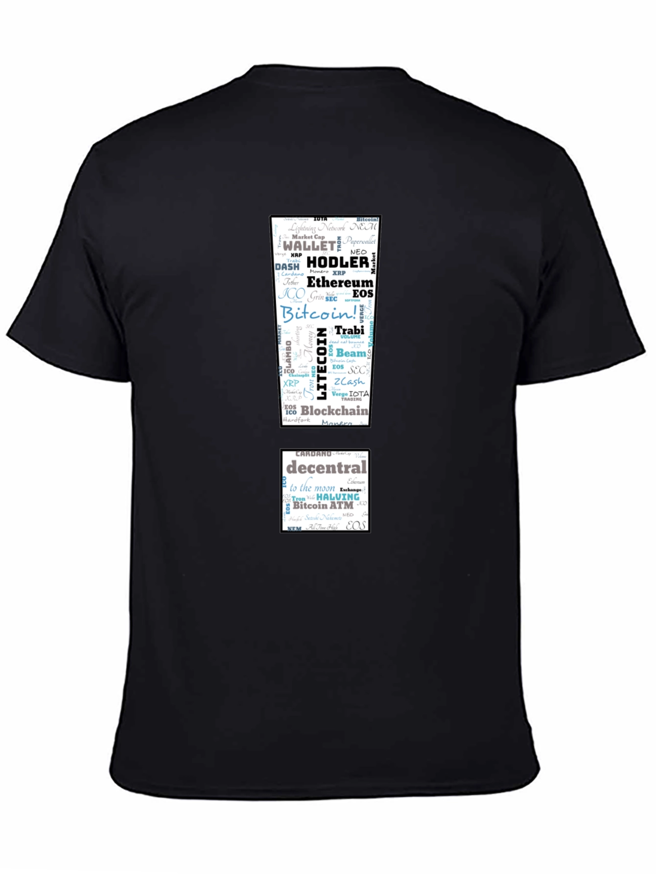 Crypto Word Cloud T-Shirt - Bitcoin Ethereum & More!