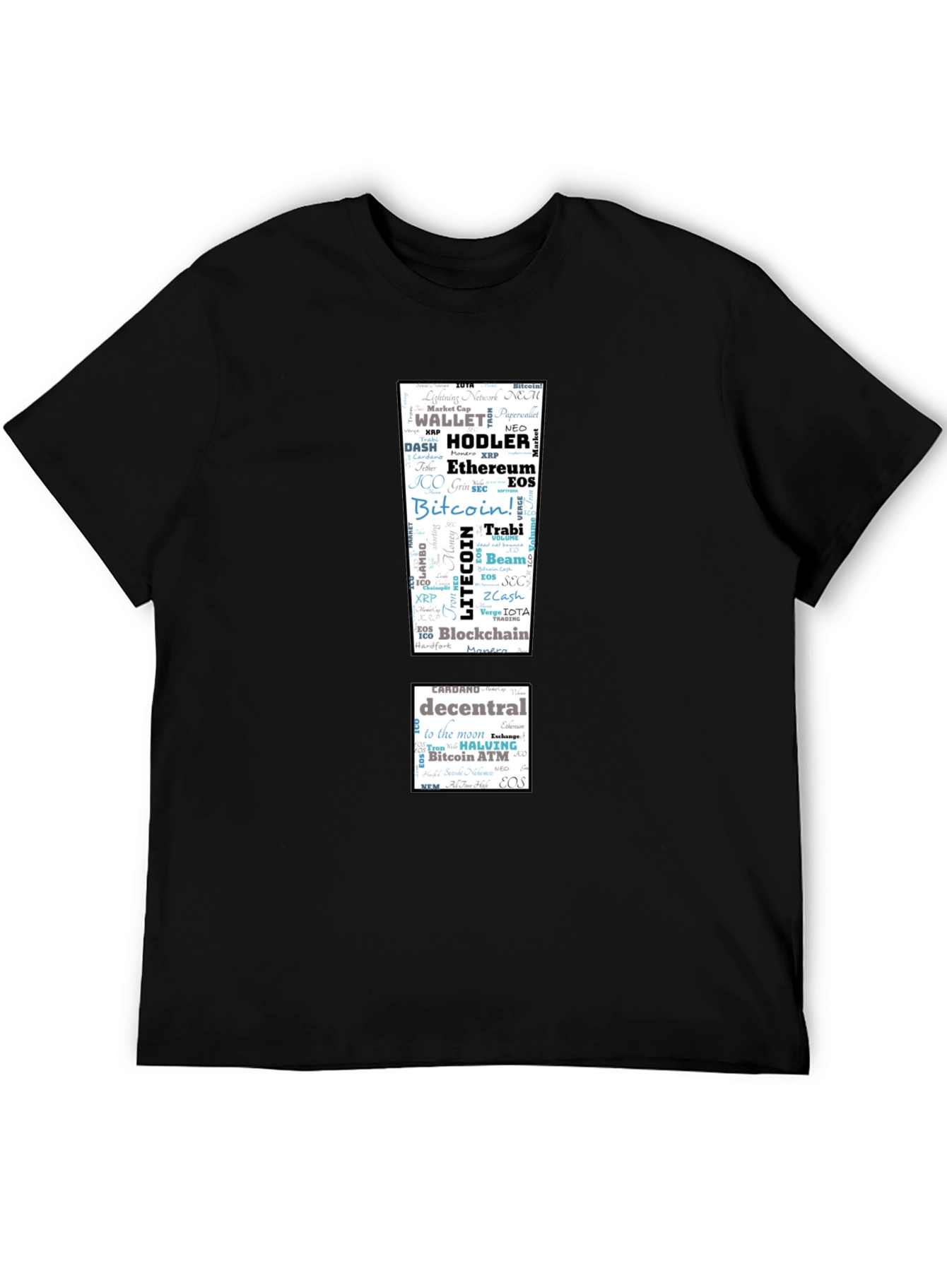 Crypto Word Cloud T-Shirt - Bitcoin Ethereum & More!