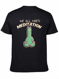Meditating Llama Graphic Tee - We All Need Meditation
