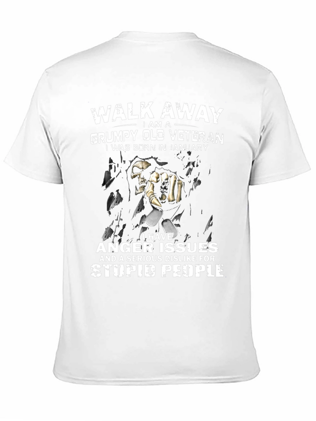 Grumpy Old Veteran January Birthday T-Shirt