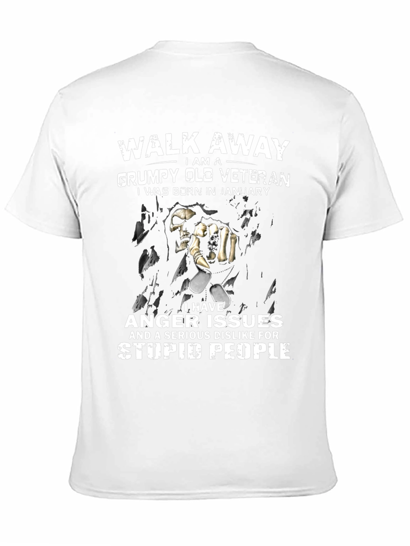 Grumpy Old Veteran January Birthday T-Shirt