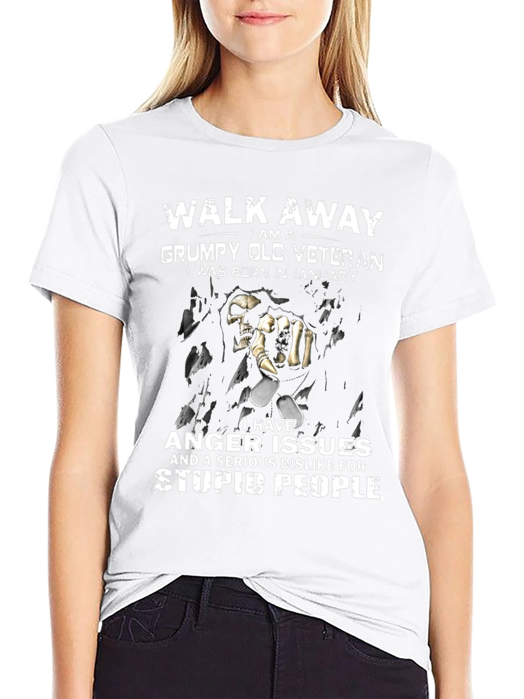 Grumpy Old Veteran January Birthday T-Shirt