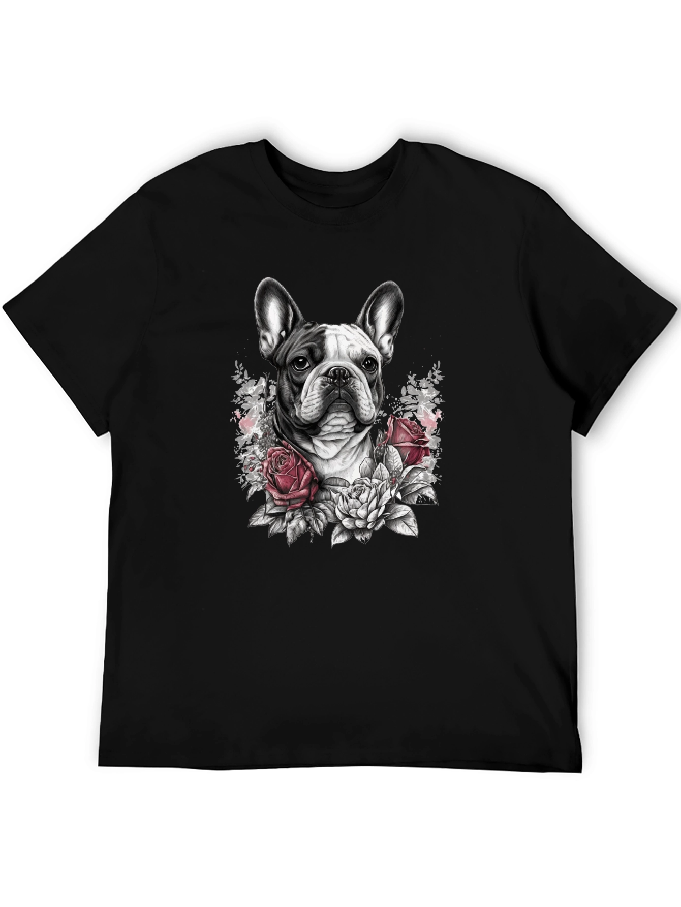 Floral French Bulldog Graphic Tee