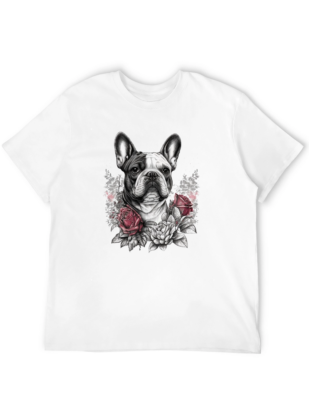 Floral French Bulldog Graphic Tee