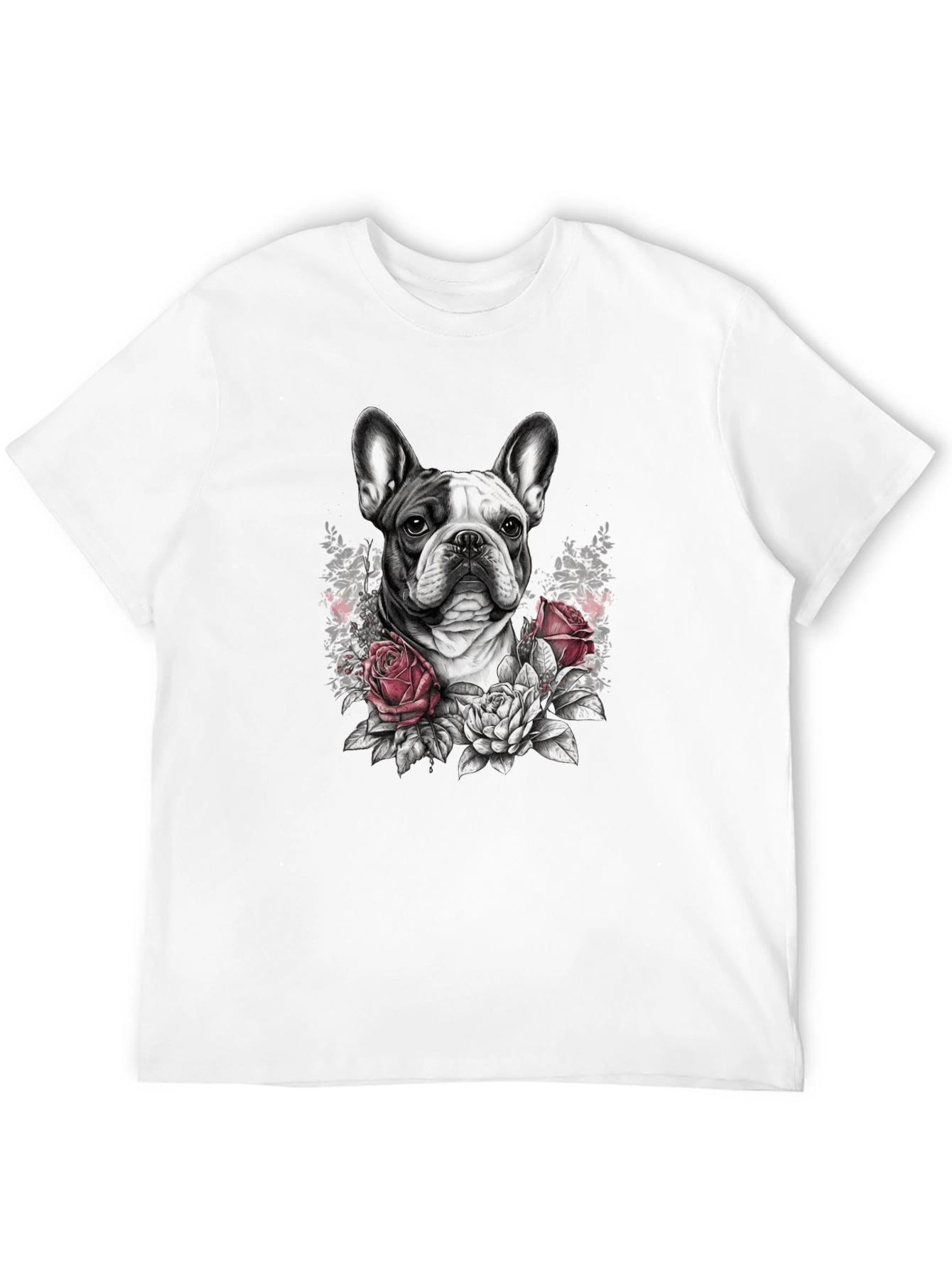 Floral French Bulldog Graphic Tee