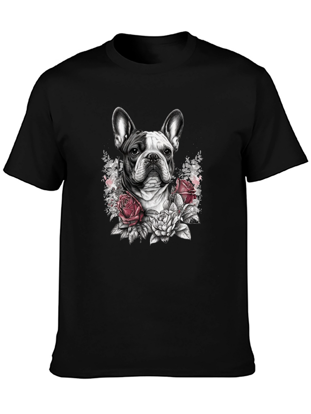 Floral French Bulldog Graphic Tee