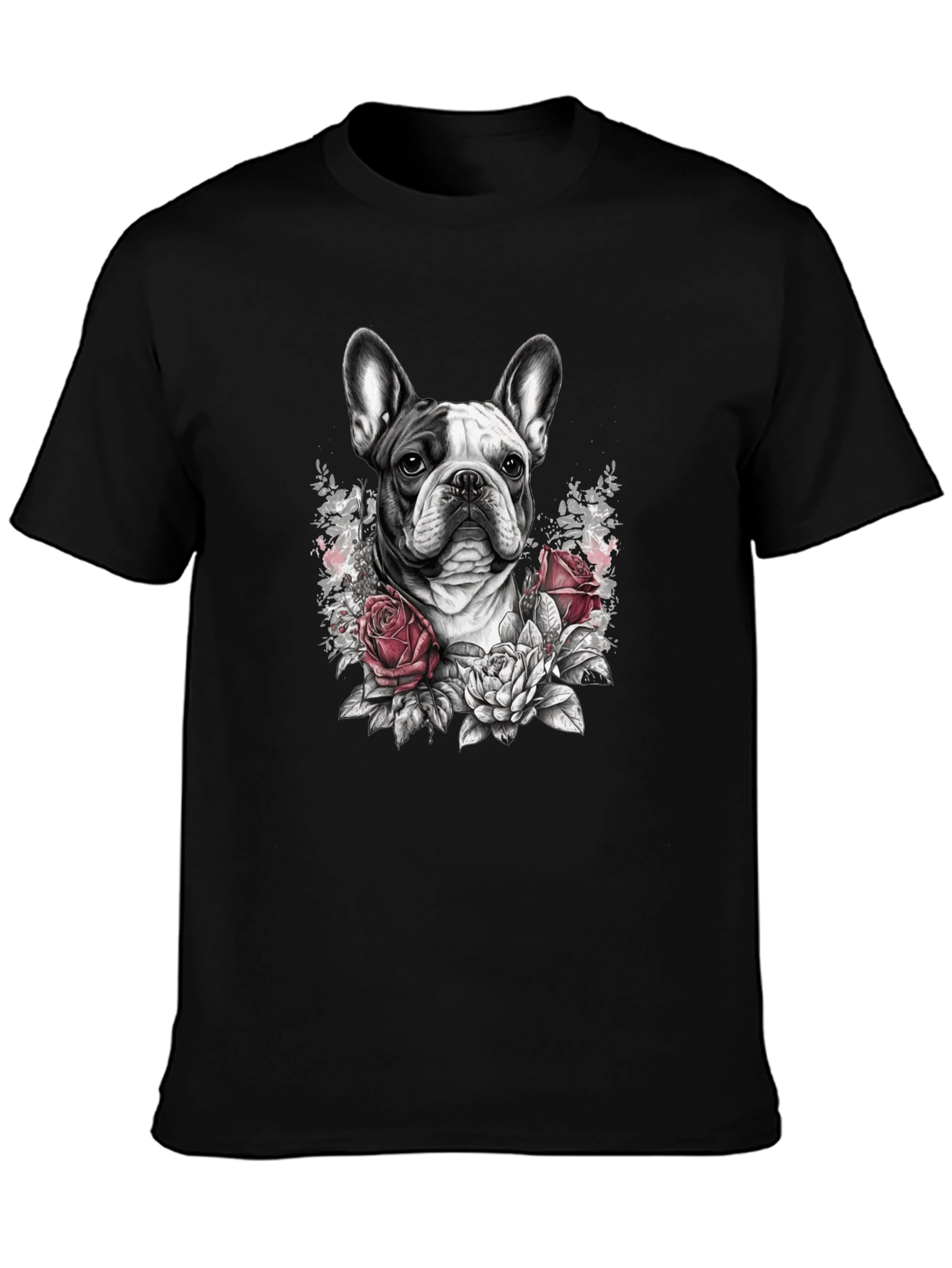 Floral French Bulldog Graphic Tee