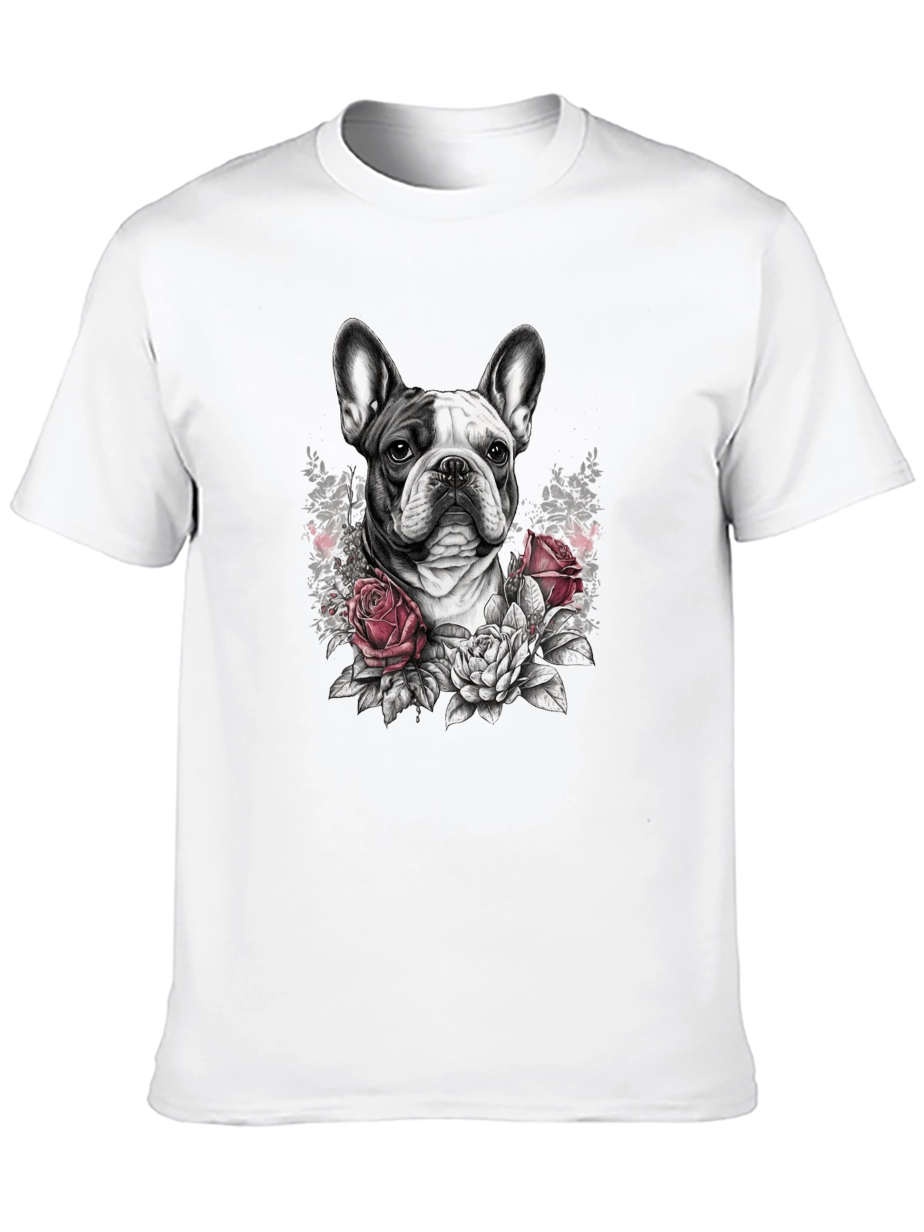 Floral French Bulldog Graphic Tee