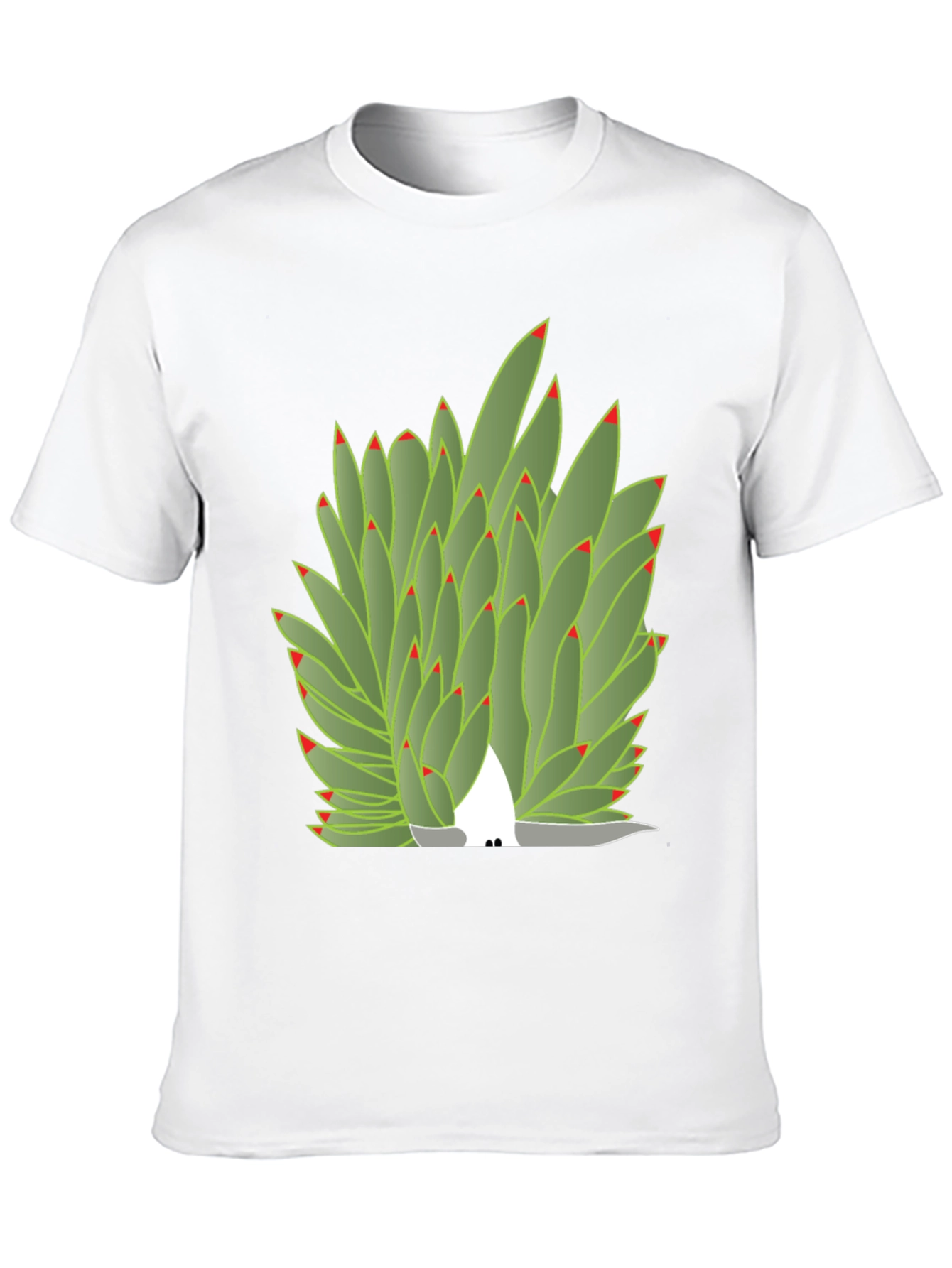 Succulent Plant Graphic Tee - Black Cotton Blend
