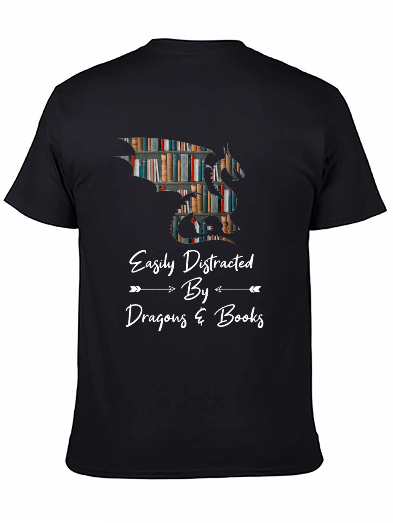 Easily Distracted By Dragons & Books T-Shirt